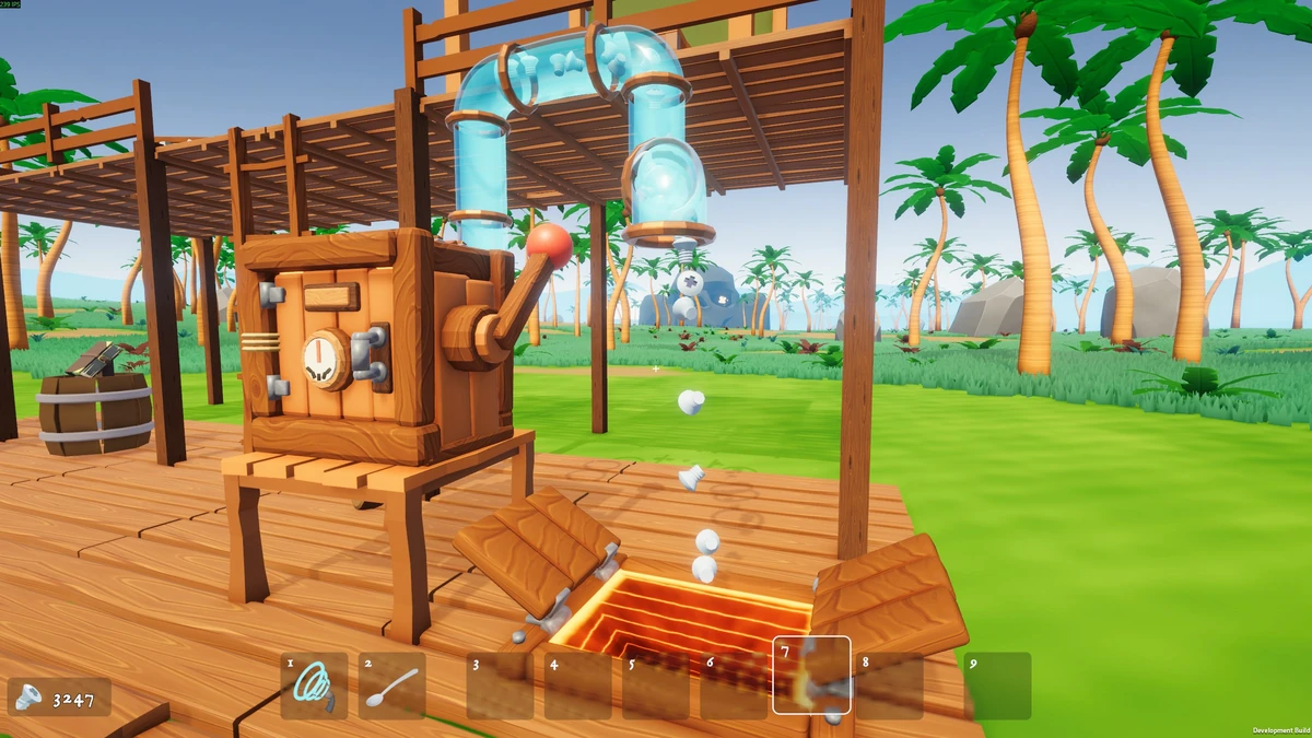 The physical recycling machine at the island base
